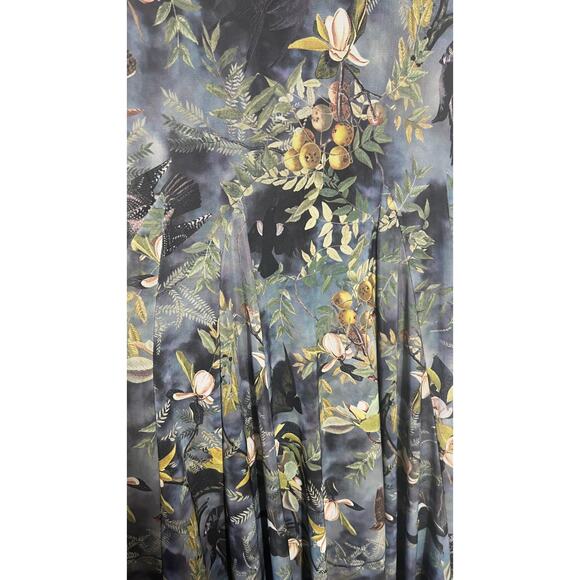 Blackmilk Night Bird Swoop Maxi Sleeveless Asymmetrical Limited Dress Size XL - Picture 6 of 15